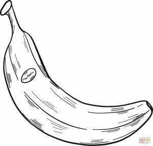 Раскраска Банан