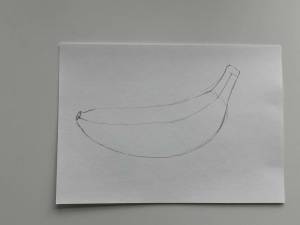 Как нарисовать банан карандашом поэтапно