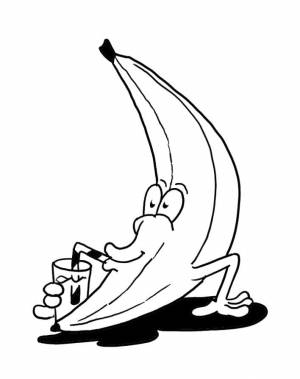 Раскраска Банан