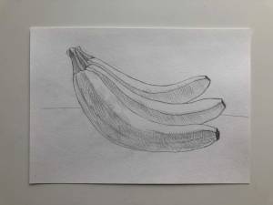 Как нарисовать банан карандашом поэтапно