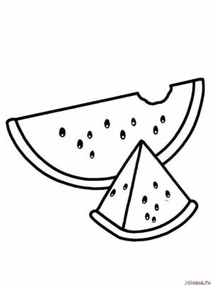 Раскраска арбуз 6