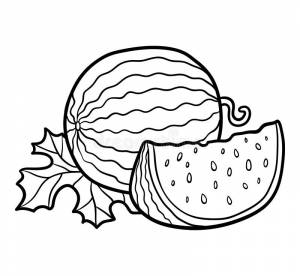 Книга расцветки, арбуз иллюстрация вектора