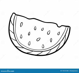 Книга расцветки, арбуз иллюстрация вектора