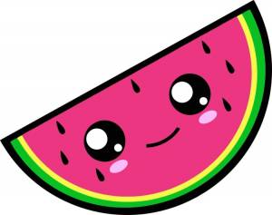 Милый арбуз рисунок