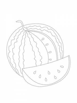 Раскраски Арбуз   в формате