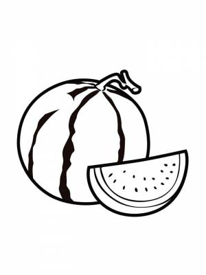 Картинка Арбуз  листе  для детей