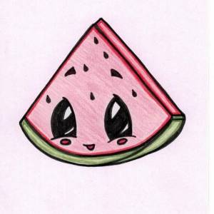 Рисунки для срисовки арбузик