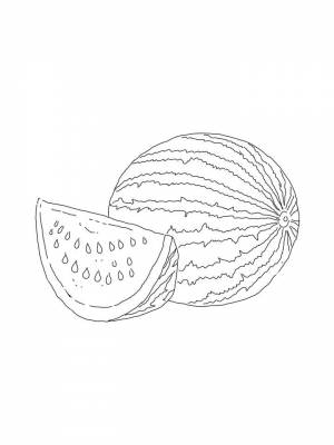 Раскраски Арбуз   в формате