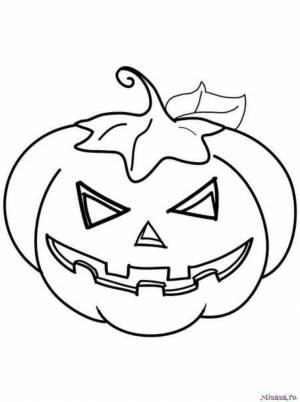 Раскраска тыква 4