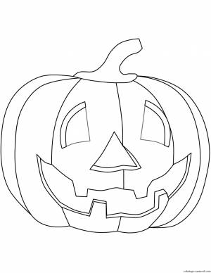 Раскраска тыква на хэллоуин