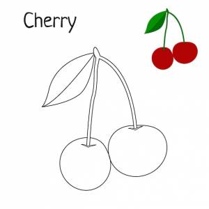 Раскраска вишня