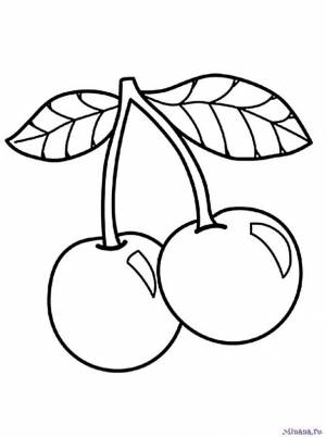 Раскраска вишня 6