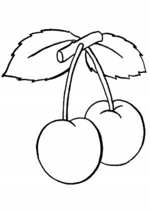 Раскраска вишня