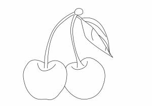 Раскраска Вишня для детей  и