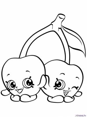 Раскраска вишня 10