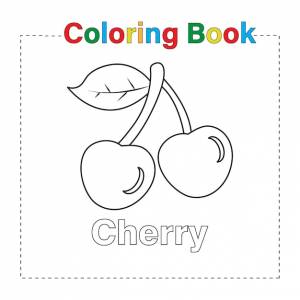 Раскраска вишня раскраска