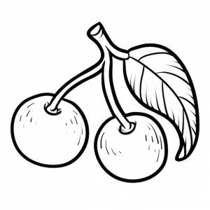 Книжка-раскраска для детей, вишня