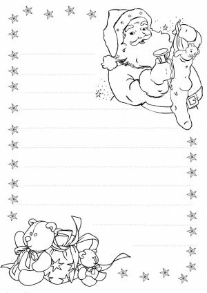 Раскраски Письмо Деду Морозу
