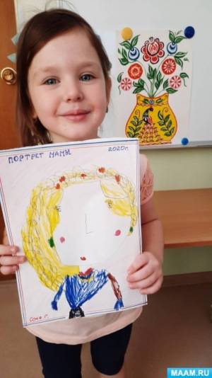 Конспект ООД по рисованию «Я рисую портрет любимой мамы» в старшей группе ко Дню матери