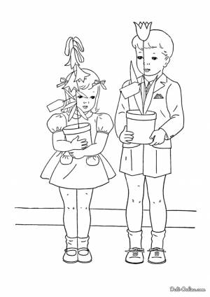 Раскраска Подарок 8 марта маме