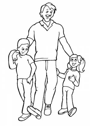 Раскраски ко Дню отца