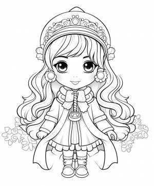 Раскраска Снегурочка 23