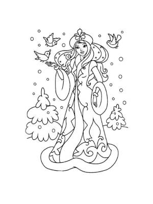 Раскраски Снегурочка