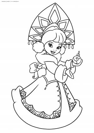 Раскраска Снегурочка