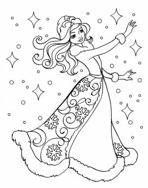 Раскраска Снегурочка 14
