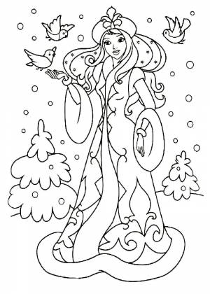 Раскраски Снегурочка