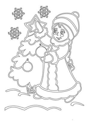 Раскраски Снегурочка