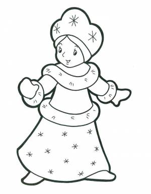 Раскраски Снегурочка