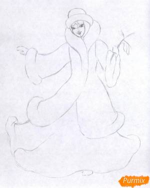 Как нарисовать Снегурочку поэтапно 9 уроков