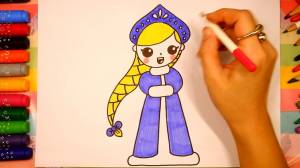 Рисуем Снегурочку поэтапно