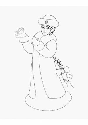 Снегурочка рисунок карандашом легкий