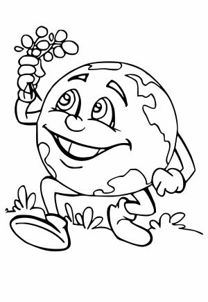 Раскраска День Земли Цветы