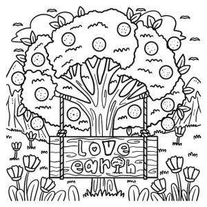 День земли любовь земля раскраски для детей