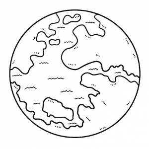День земли изолированная страница раскраски для детей