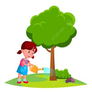 девочка ребенок полив дерево земля день концепция вектор изолированных иллюстрация PNG , день земли клипарт, дерево, Дети PNG картинки и пнг рисунок для й загрузки