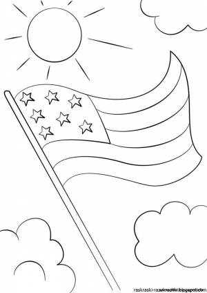 Раскраски Флаг россии для детей