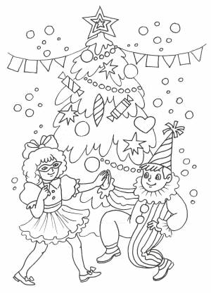 Раскраска Новогодний карнавал