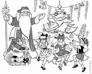 Рисунки новогоднего карнавала