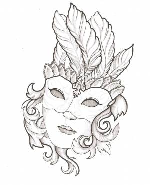 Карнавальные маски для срисовки