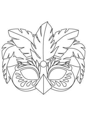Раскраска Карнавальная маска