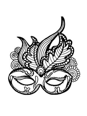 Раскраска Карнавальная маска