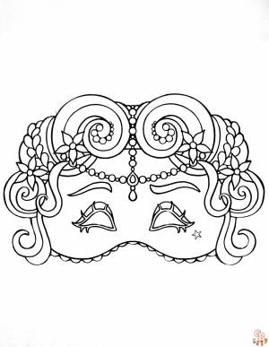 Раскраски Карнавальная Маска Бесплатно Распечатать