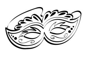 Раскраска Карнавальная маска