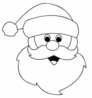 Раскраска Лицо Деда Мороза