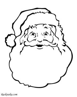 Лицо деда мороза рисунок