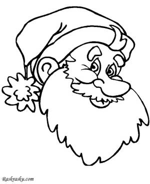 Трафарет лицо деда мороза